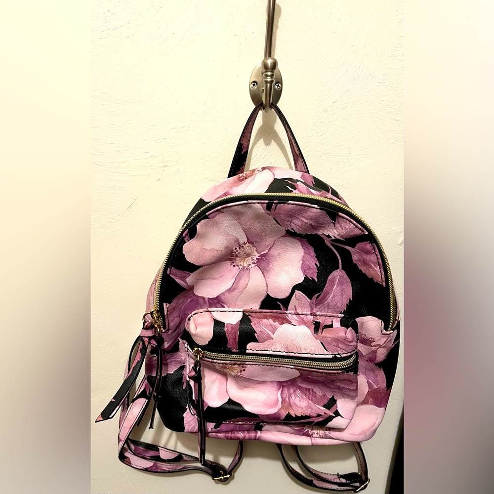 Sonoma Pink and Black Floral Backpack